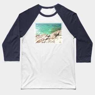 Abstract coastline photography: rocky Croatian beach Baseball T-Shirt